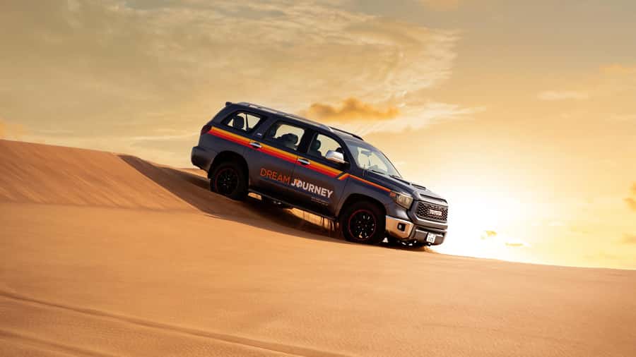 Dubai Desert Safari - Sandboarding, Quad Bike & BBQ Options - The 50-minute ride from Dubai to Lahbab