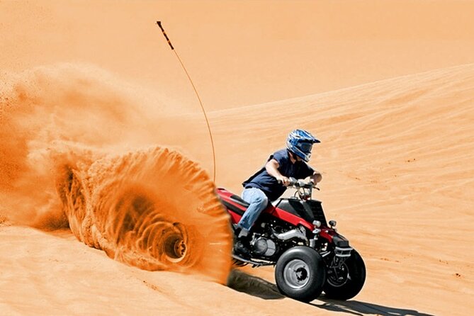 Dubai Desert Safari Sharing with Quad, Shows, Camel and Dinner - A controlled 30 minutes on the quad bike
