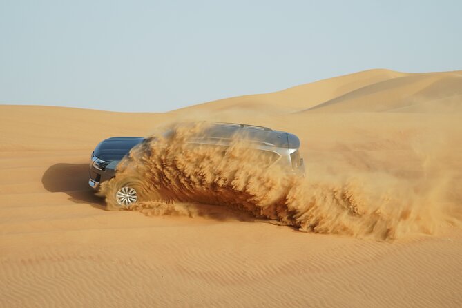 Dubai Desert Safari with 4x4 Cars, Live BBQ, Shows & Much more - The 30-minute transfer to the camp