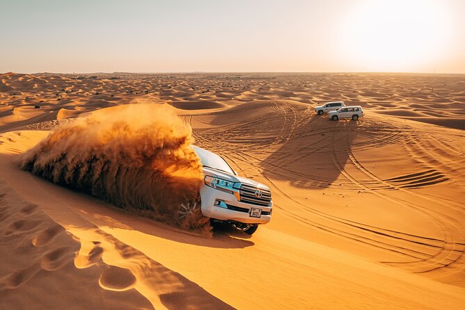 Dubai Desert Safari with ATV(optional)& Sandboarding Experience with BBQ Dinner - A 3:30 pm pickup sets the evening in motion