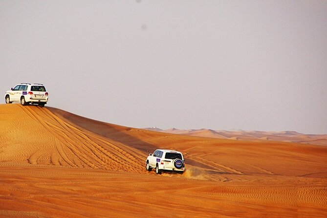 Dubai Desert Safari with BBQ, 3 Shows & Camel Ride at Majlis Camp - Belly dancing, tanoura spinning, and the fire show