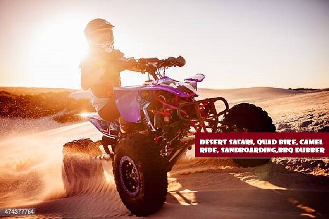 Dubai Desert Safari With BBQ, Quad Bike And Camel Ride - Sandboarding is easy fun, with one small catch