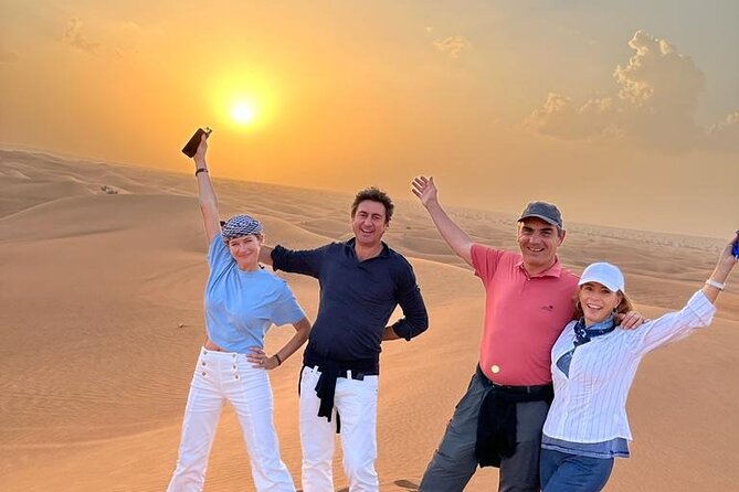 Dubai Desert Safari with Camel Ride, Sand surf, & BBQ Dinner - Hotel pickup and the first meeting point