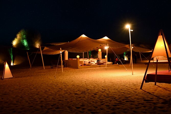 Dubai Desert Safari with Desert Camp Dinner, Camel Ride & Shows - Camels, Falcons, Henna and Palm Reading