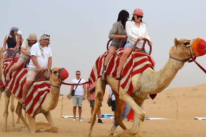 Dubai Desert Safari with Dinner, Camel Ride & Dune Bashing - Arabic tea and the first welcome at camp