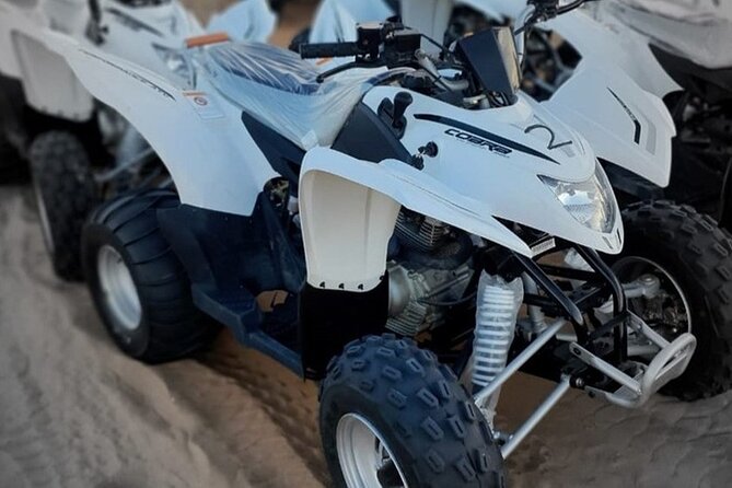 Dubai Desert Safari with Quad Bike, Camel Ride, Dinner and Shows - Red Dune Bashing in a 4x4