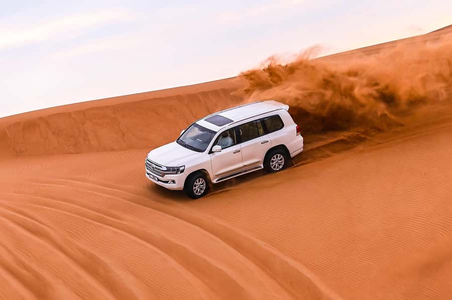 Dubai: Desert Safari with VIP BBQ and Optional Quad Bike - Hotel pickup and the ride to Al Lahbab