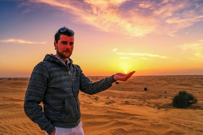Dubai Desert Trail: Guided Quad/Polaris ATV & Red Dunes Safari - Sandboarding and the short camel ride