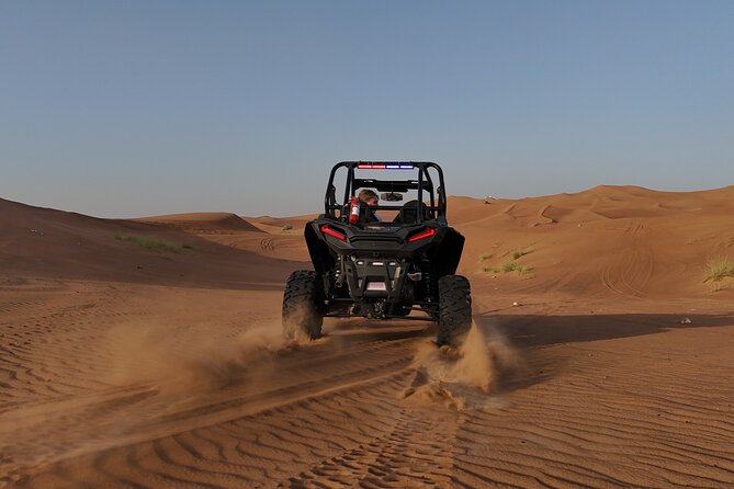 Dubai: Dune Buggy Safari and Camel Ride with Transportation - Sandboarding: a free extra with modest expectations