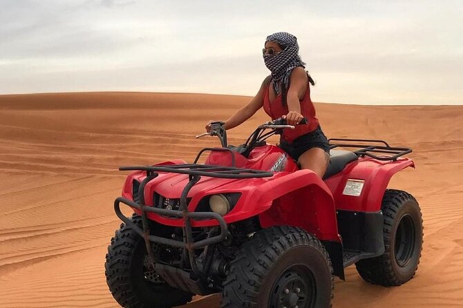 Dubai Dunes Safari With Quad Bike, Camel Ride, BBQ Dinner & Live Shows - Dune bashing across Lahbab