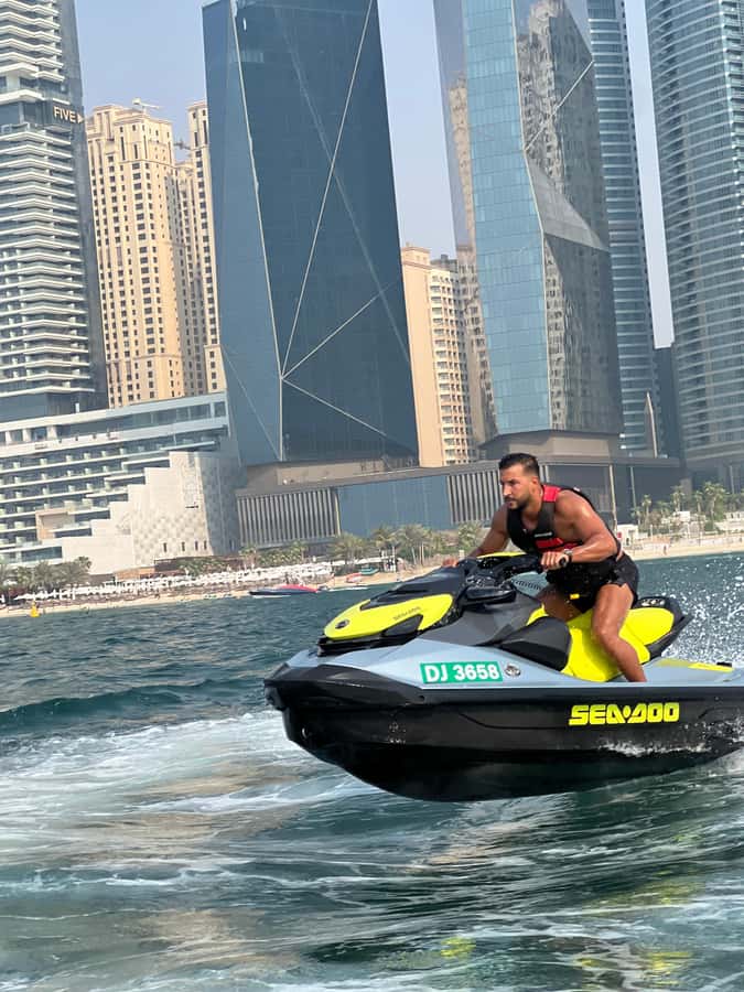 Dubai East: Guided JetsKi Ride with Sound System! - What the East Marina setting adds