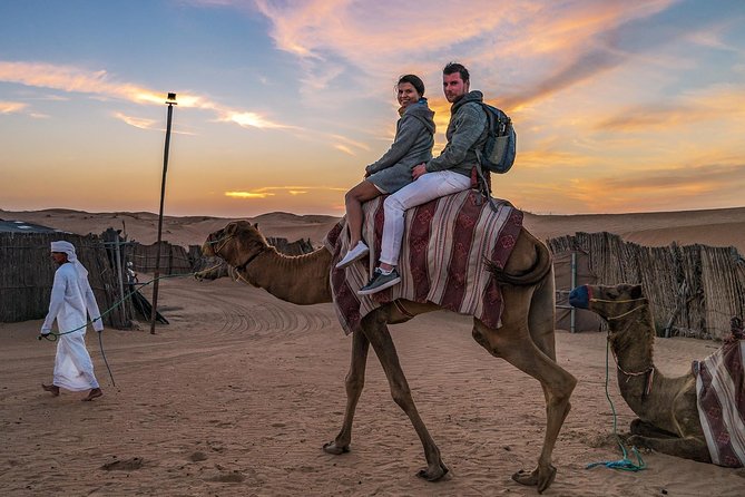 Dubai Evening Desert Safari, Camel Ride, Sandboarding & BBQ Dinner - A 25-minute stop before the dunes