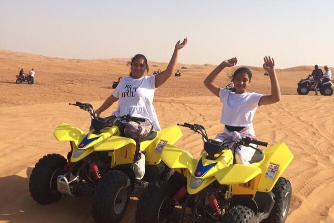 Dubai Evening Safari With Quad Biking VIP BBQ 10 Show Camel Ride - Sunset Before the Camp