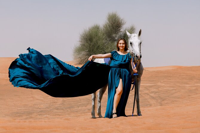 Dubai: Flying Dress with Photography and Exciting Dune Activities - Lahbab’s red dunes and the flying dress