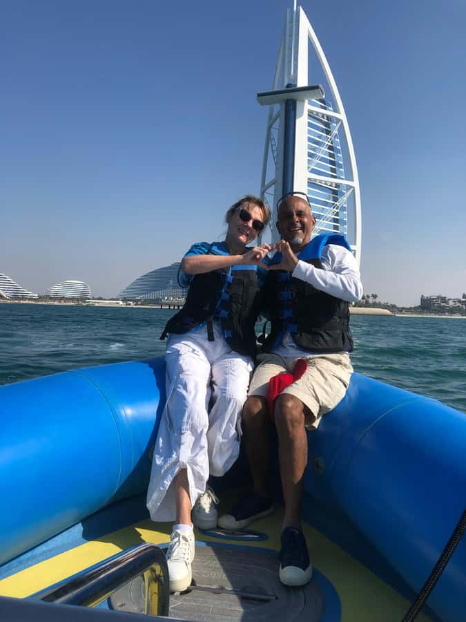 Dubai: Guided Speedboat Tour with City Sights & Ice Cream. - Burj Al Arab: the first photo stop