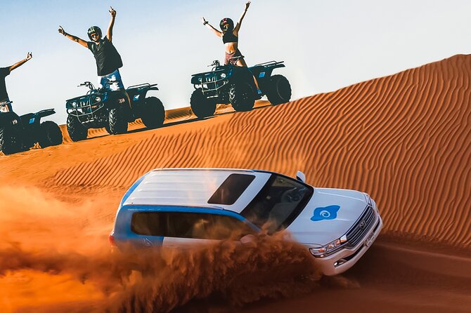 Dubai: Half-Day Desert Safari, Camels, Quad Bike & Refreshments - Pickup from Dubai and the ride to Lahbab