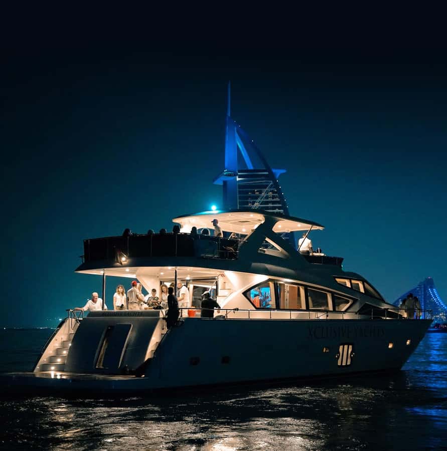 Dubai Harbor: Luxury Yacht Tour with BBQ Options - Dubai Marina from the water