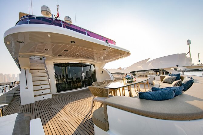 Dubai Harbour Super Yacht Experience with gourmet & Drinks - Food depends on your sailing time