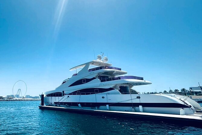 Dubai Harbour Super Yacht Experience with gourmet & Drinks - Boarding at Dubai Harbour requires a little patience