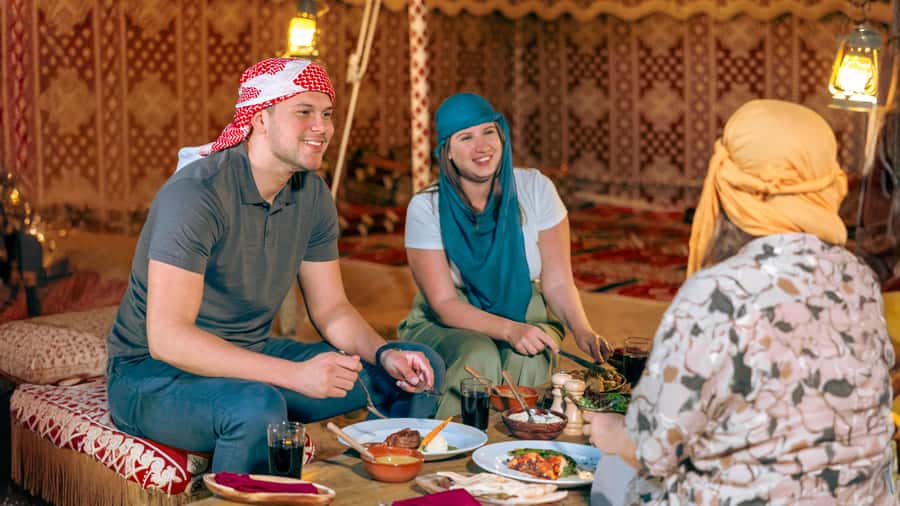 Dubai: Heritage Desert Safari wtih Overnight and Breakfast - An Emirati camp with food and evening traditions
