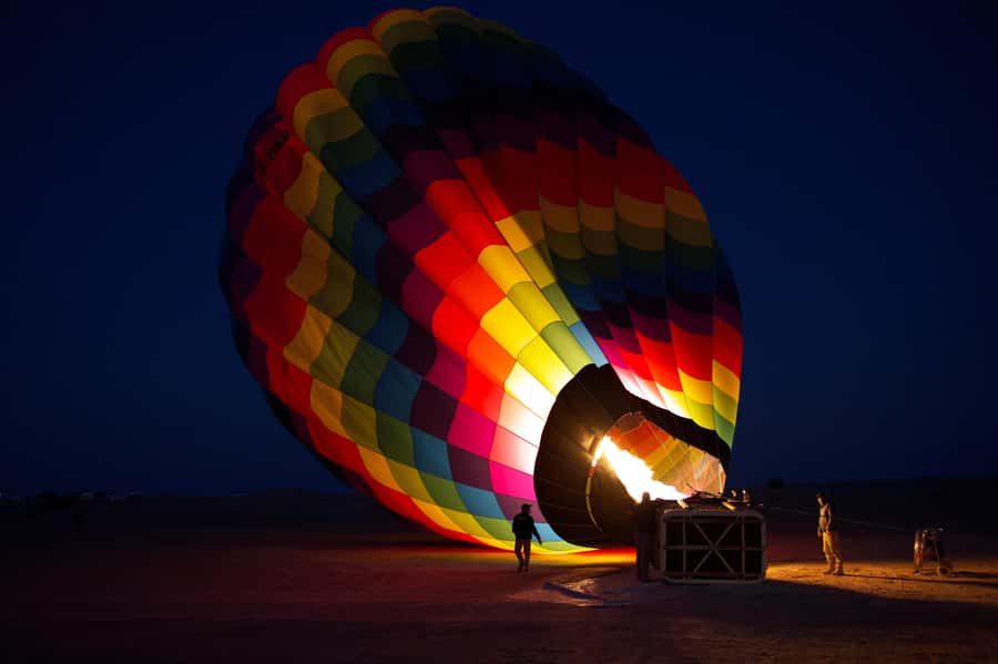Dubai: Hot Air Balloon Ride with Camel Ride & Falcon Show - The 45-minute drive from Dubai to the Margham Desert