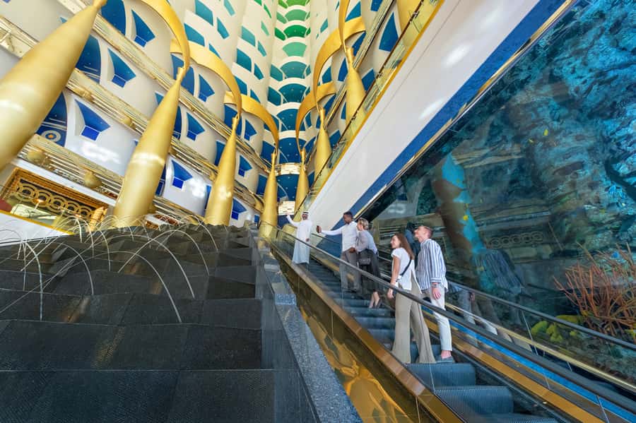 Dubai: Inside Burj Al Arab Guided Tour with Optional Extras - A grand welcome inside the atrium