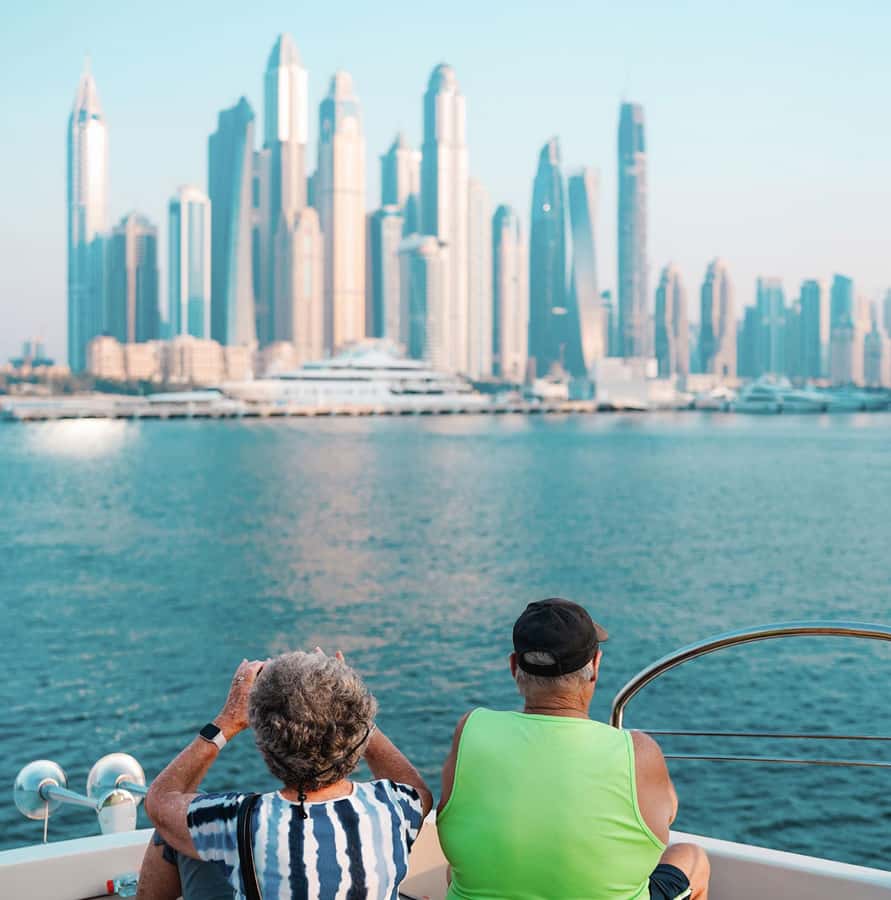 Dubai: Instagrammable Yacht Tour with Drinks & Ain/JBR Views - Ain Dubai and JBR from the sea