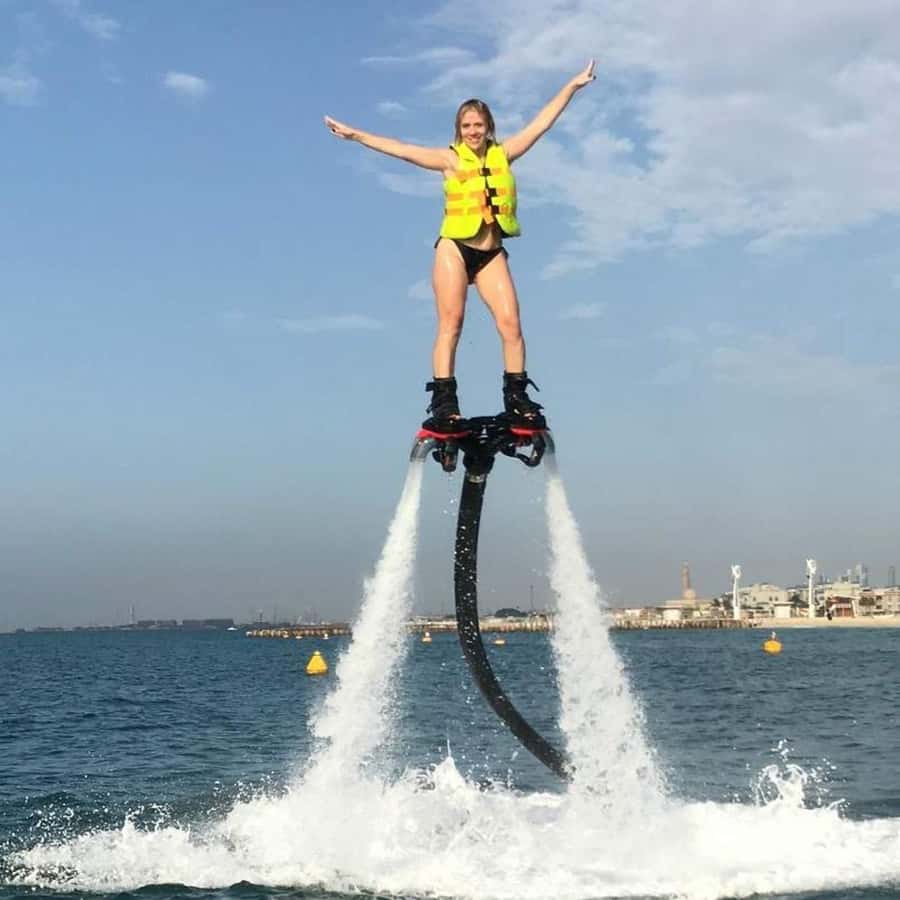 Dubai: Jet ski & Flyboard in Dubai Free Ice Cream - Riding toward Burj Al Arab