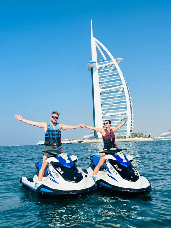 Dubai: Jet Ski Tour of Burj Al Arab with Photos - Riding toward the Burj Al Arab