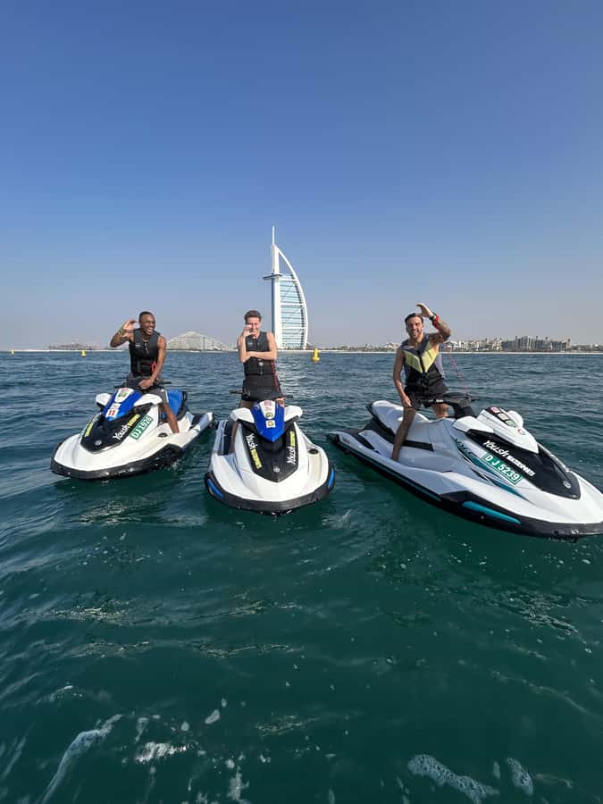 Dubai: Jet Ski Tour of Burj Al Arab with Photos - The safety briefing before you ride