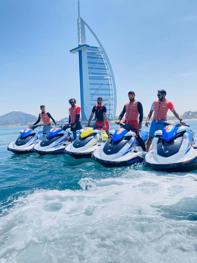 Dubai: Jet Ski Tour to Burj Al Arab and Atlantis - Racing toward the Burj Al Arab