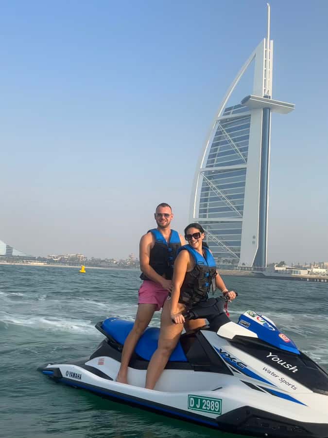 Dubai: Jetski Adventure w/ Burj Khalifa & Burj Al Arab Views - Jumeirah Beach Hotel and the open-water route