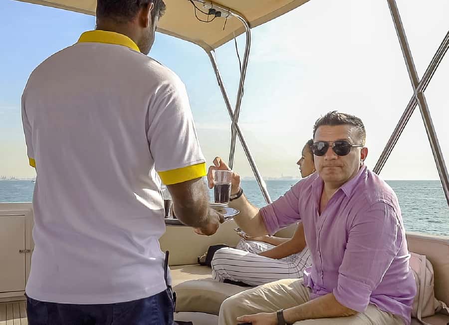 Dubai: Luxury Sunset Yacht Tour with Snacks and Drinks - BBQ food, drinks, and what the fare really includes
