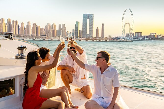 Dubai Marina 2 Hour Sunset Yacht Tour with Alcoholic Drinks - Sailing out through Dubai Marina