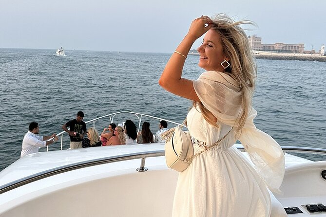 Dubai Marina 2 Hour Sunset Yacht Tour with Alcoholic Drinks - Ain Dubai and Bluewaters Island by yacht