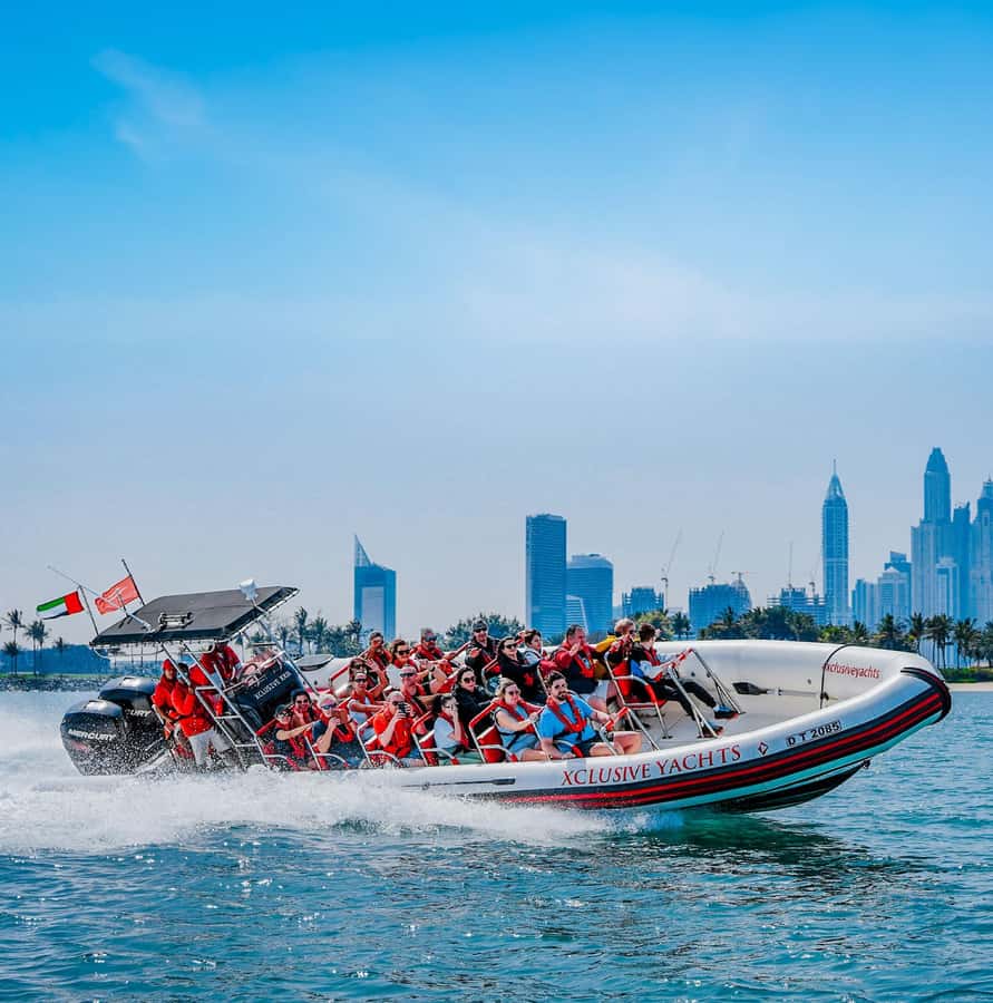 Dubai: Marina, Atlantis, Palm & Burj Al Arab Speedboat Tour - Ain Dubai and the Dubai Harbour views