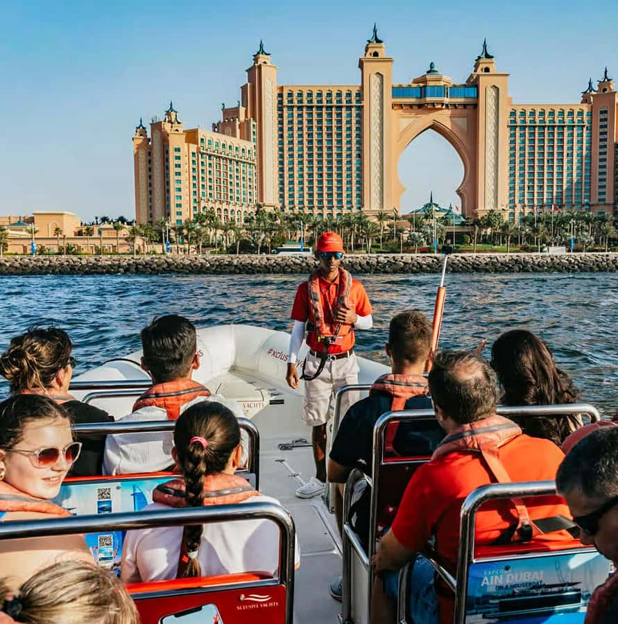 Dubai: Marina, Atlantis, Palm & Burj Al Arab Speedboat Tour - The Burj Al Arab photo stop