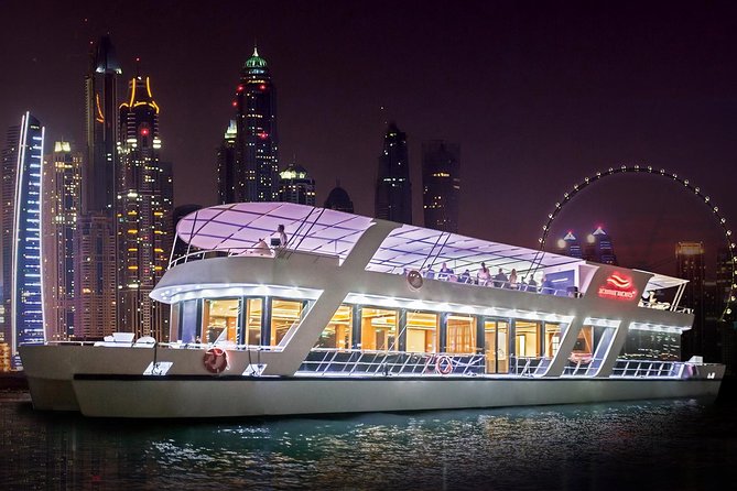 Dubai Marina Dinner Cruise with Live Music & Open Bar - The route through Marina, JBR, and Bluewaters Island