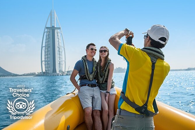 Dubai Marina Guided Sightseeing High-Speed Boat Tour - Getting to the yellow boats at Dubai Marina