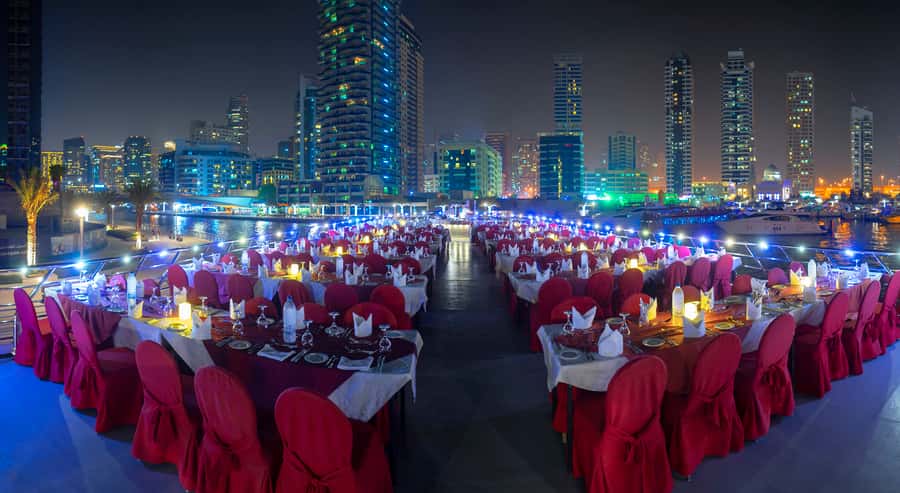 Dubai: Marina Luxury Dhow Dinner Cruise - Boarding a Traditional Arabian Dhow