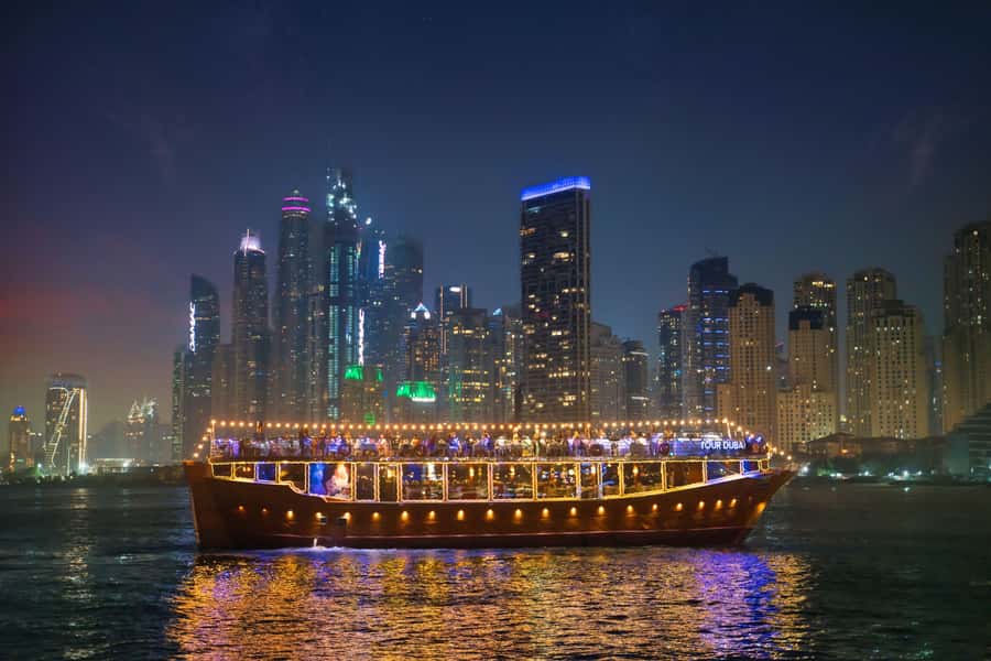 Dubai: Marina Luxury Dhow Dinner Cruise - Music, Mood, and Service