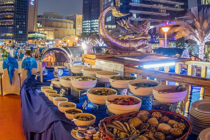 Dubai Marina: Luxury Dhow Dinner Cruise with Hotel Transfer - Marina Walk and dessert after dinner