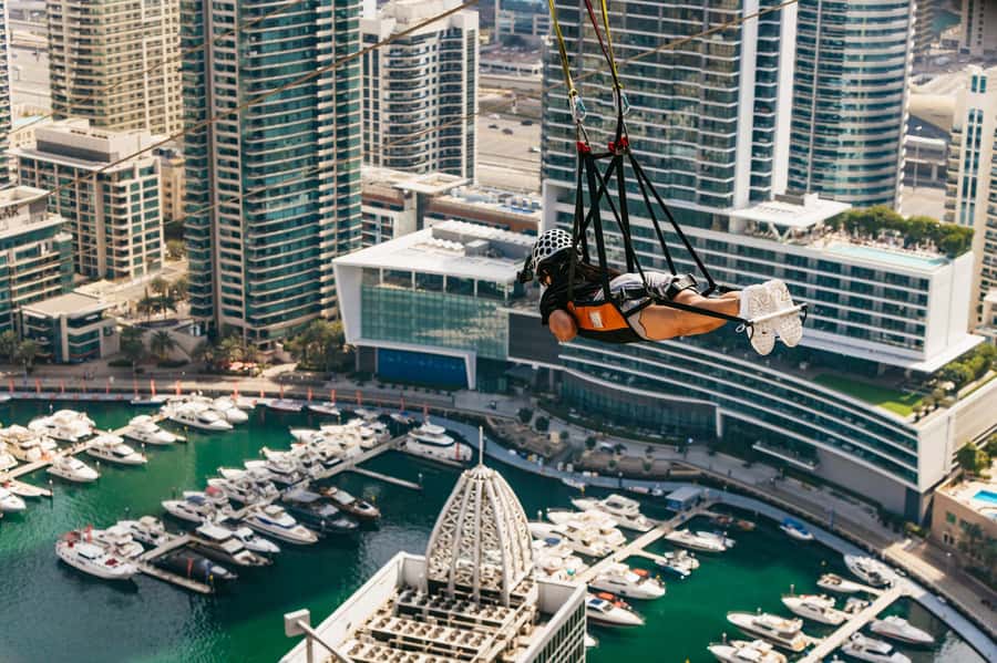 Dubai: Marina Ziplining with Photos, Video and Meal - Arriving at Dubai Marina Mall’s P2 parking area