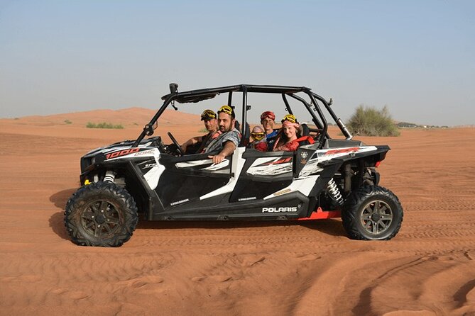 Dubai Morning 4 Seater Buggy Tour Sand Boarding & Camel ride - Key points at a glance