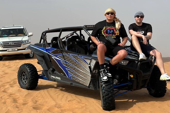 Dubai Morning 4 Seater Buggy Tour Sand Boarding & Camel ride - Drinks and thoughtful care make the morning easier