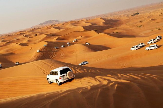 Dubai Morning Safari: Quad Biking, Sandboarding & Camel Ride! - From Dubai pickup to Lahbab’s red dunes