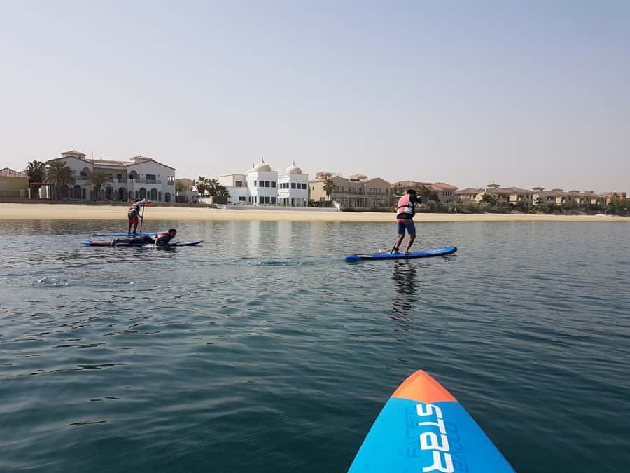 Dubai: Palm Jumeirah Paddle Boarding Tour - The return route and the 90-minute timing