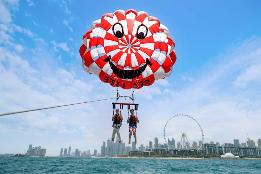 Dubai: Palm View and JBR View Parasailing Experience - Photos, videos, and the extra cost