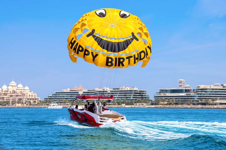 Dubai: Parasailing with Happy birthday Parachute JBR & Palm - Is $136 per person a fair price?