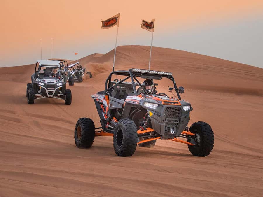 Dubai: Polaris RZR 1000 CC dune buggy - Following the guide across the Royal Adventure dunes